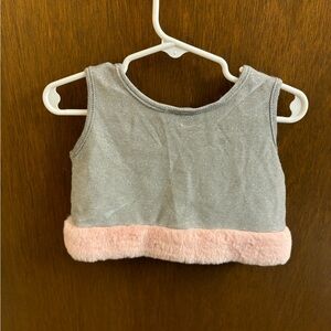 Baileys Blossoms Gray and Pink Sparkly Kids Top